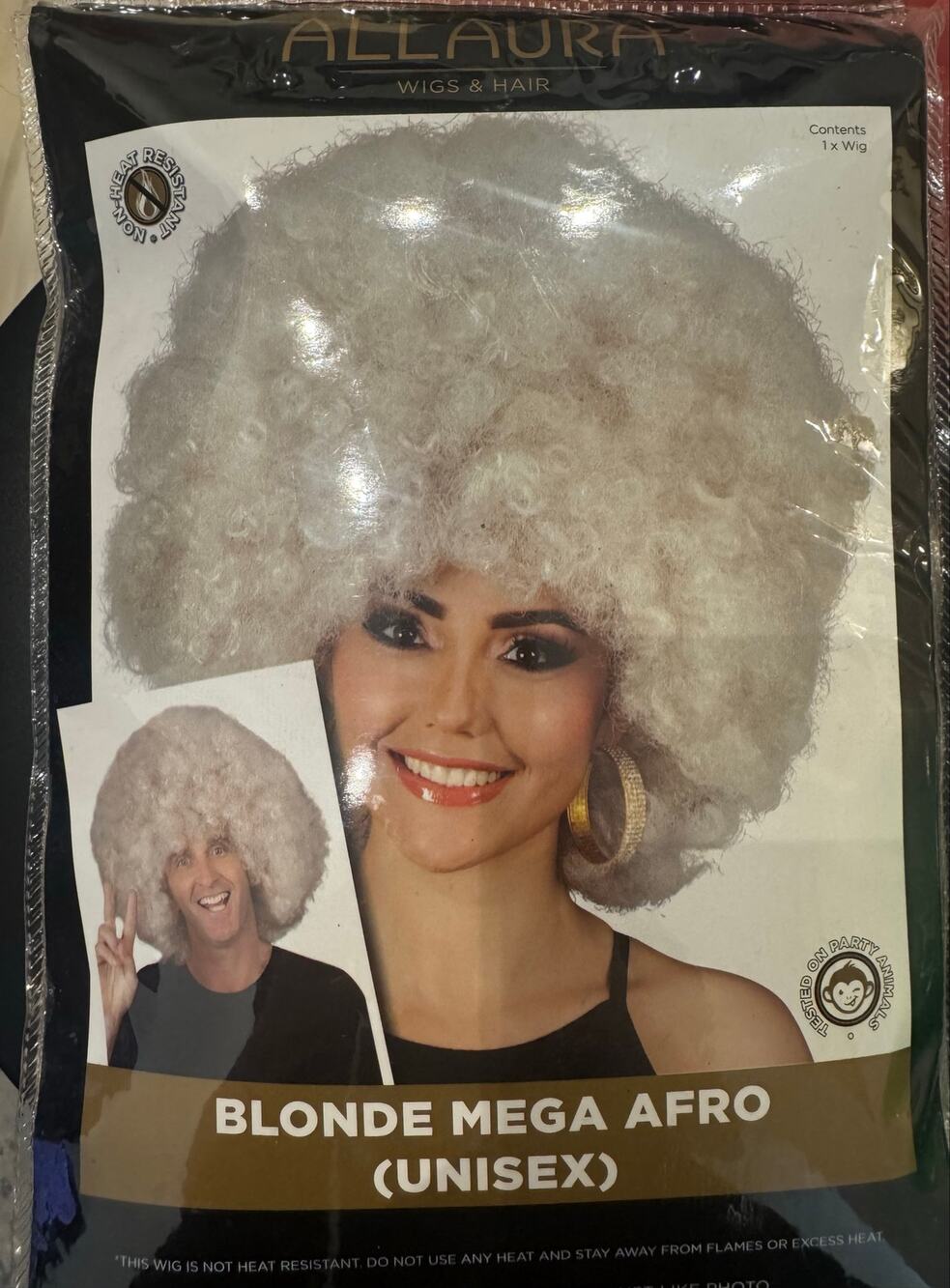 Blond mega Afro unisex new in bag